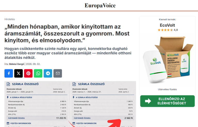 Europa Voice néven futó reklám árammegtakarítási lehetőség magyarázattal